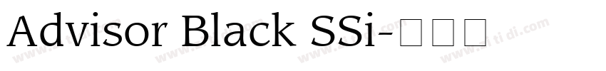 Advisor Black SSi字体转换